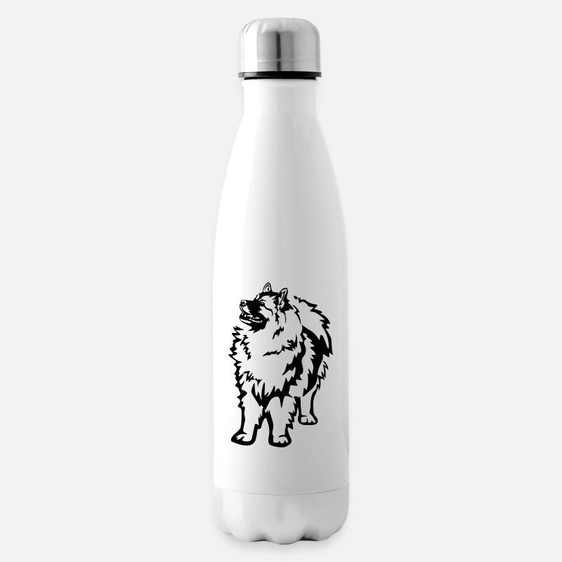 Wolfsspitz - Isolierflasche - Weiß