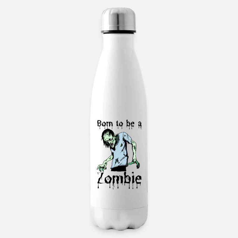 Born to be a Zombie I Geschenk - Isolierflasche - Weiß