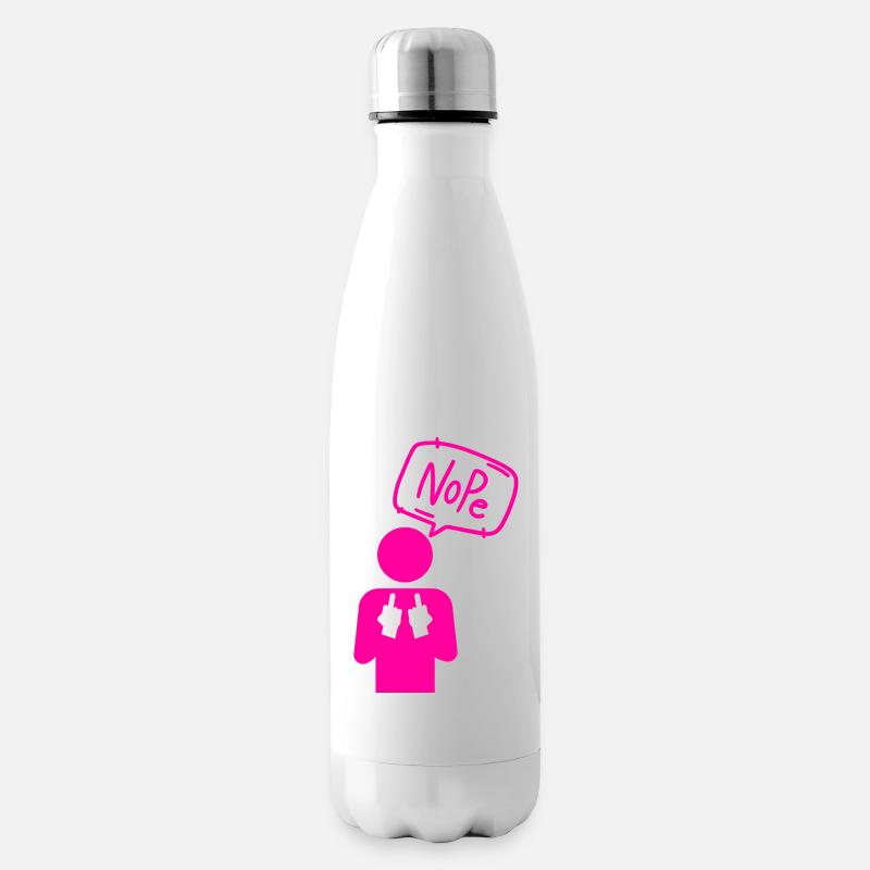 Nope - Insulated Water Bottle - white