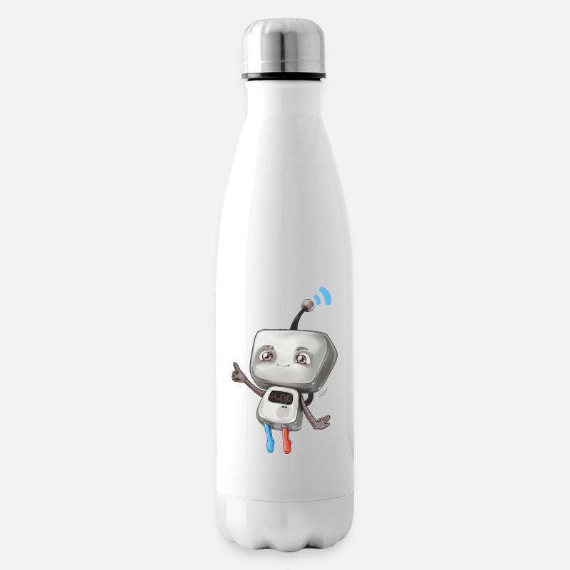 Petit robot - Bouteille isotherme - blanc