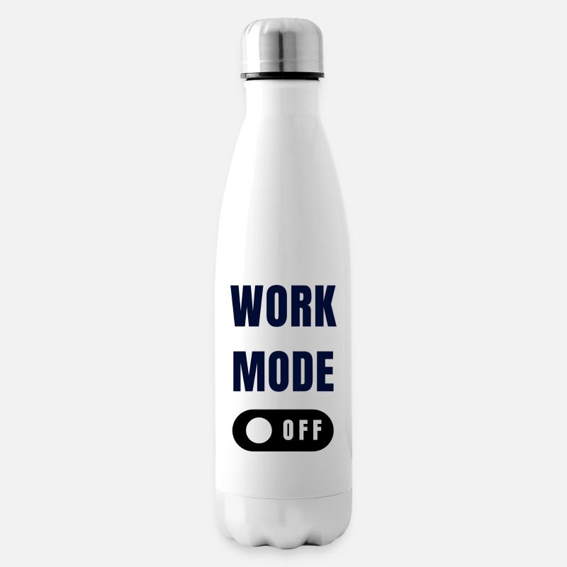 Work Mode Toggle Design - Insulated Water Bottle - white