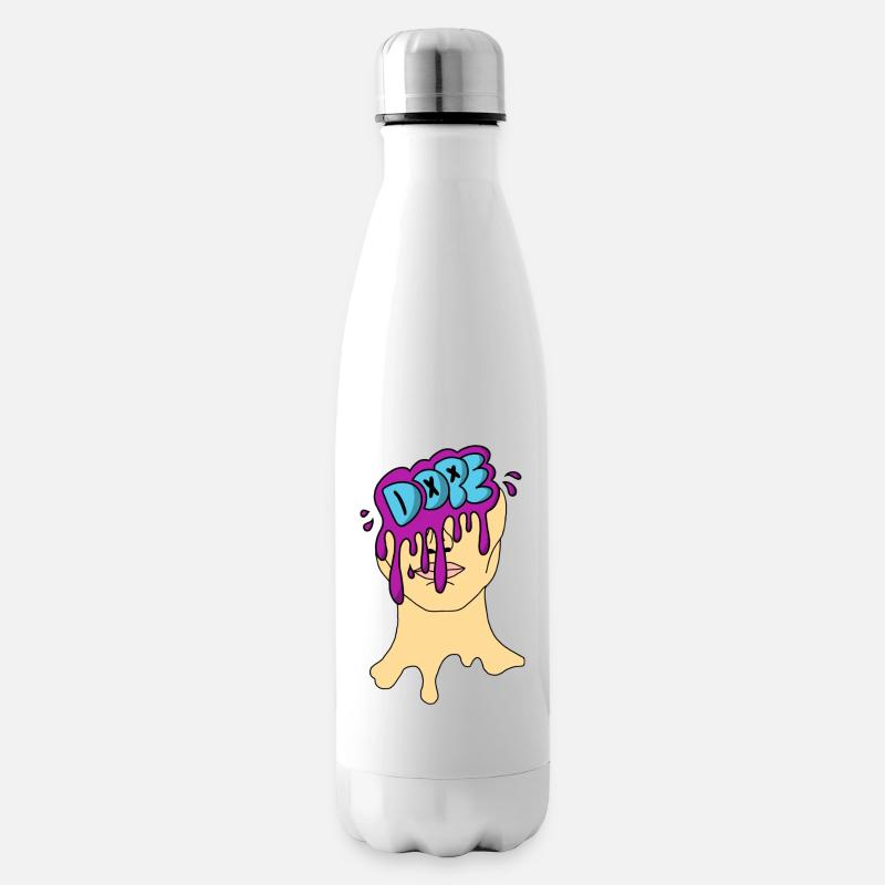 D.o.p.e Tropfendes Porträt - Isolierflasche - Weiß