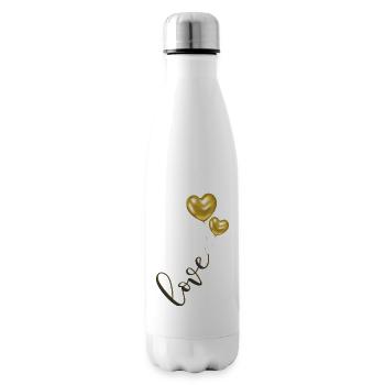 Love Balloons Heart Flies - Insulated Water Bottle - white - Right