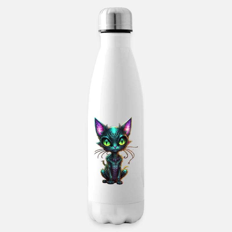 Alien Cat - Isolierflasche - Weiß