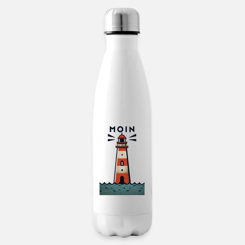 Leuchtturm - Isolierflasche - Weiß