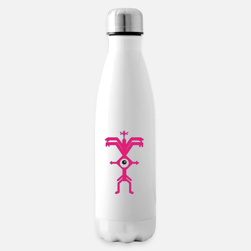 ElectroParty Print Psyclops Magenta Violette White - Insulated Water Bottle - white