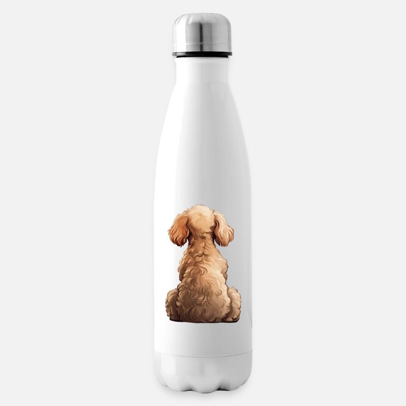 Pudel - Isolierflasche - Weiß