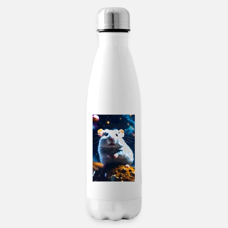 Hamster im Kosmos - Isolierflasche - Weiß