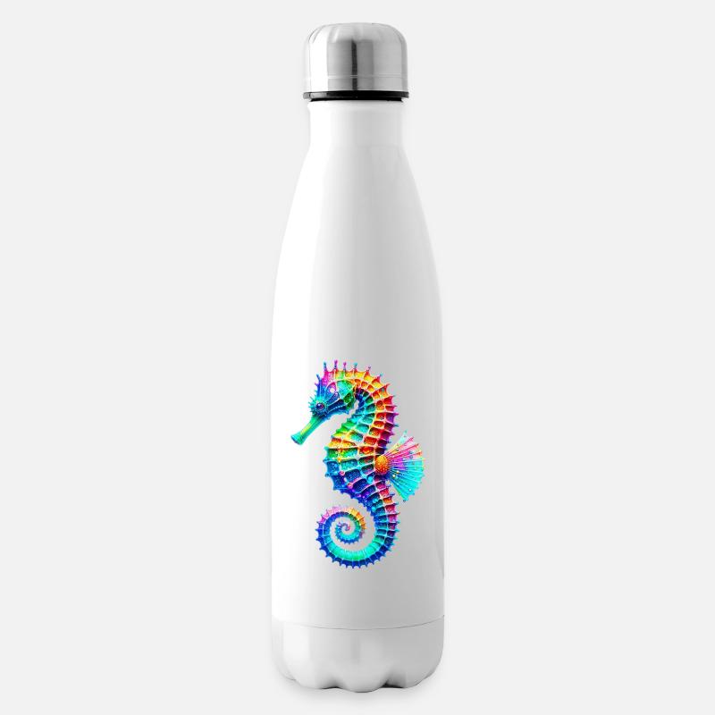 Seepferdchen - Isolierflasche - Weiß