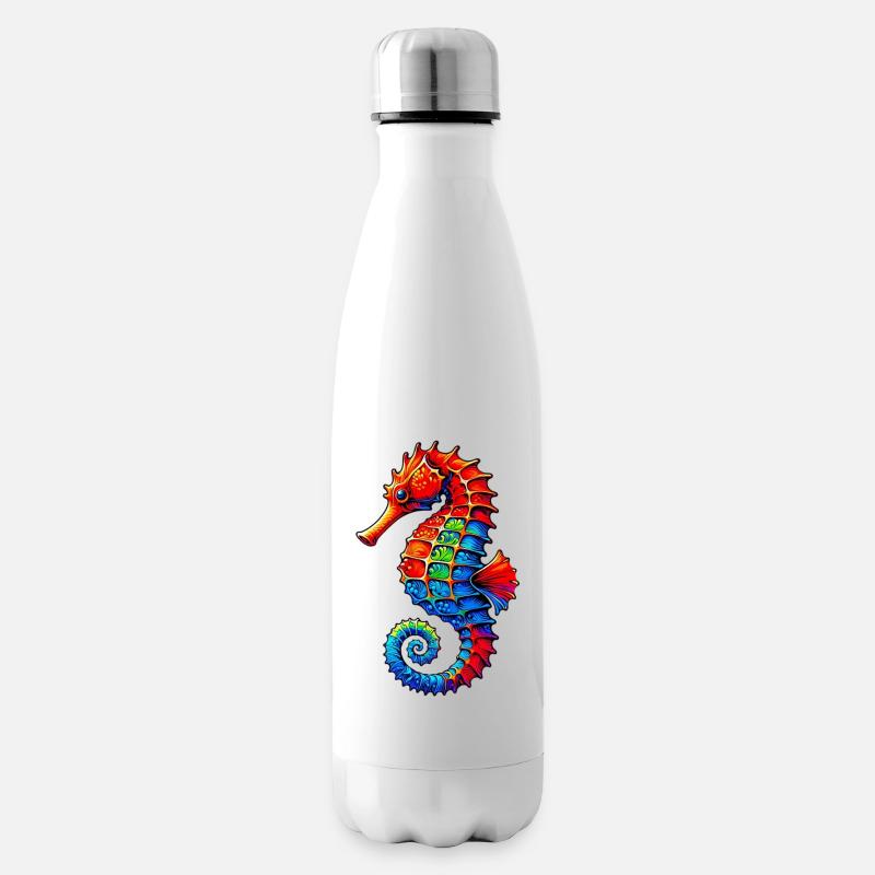 Seepferdchen - Isolierflasche - Weiß