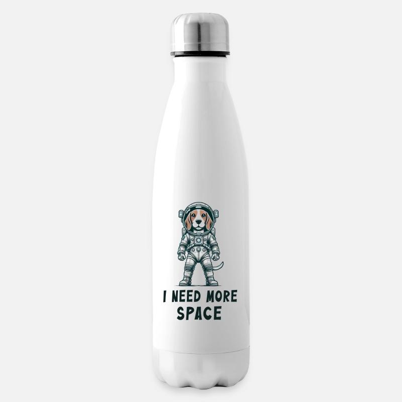 Beagle Astronaut - Isolierflasche - Weiß
