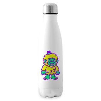 Homme avec un chapeau - Bouteille isotherme - blanc - Droite