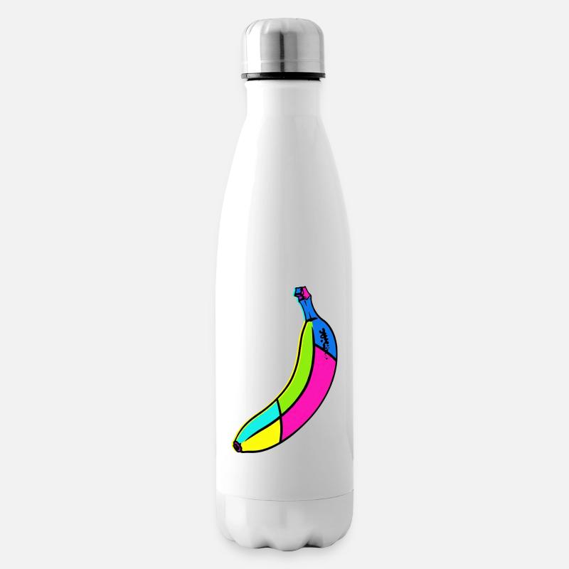 Neon Banane Pop Art Design - Isolierflasche - Weiß