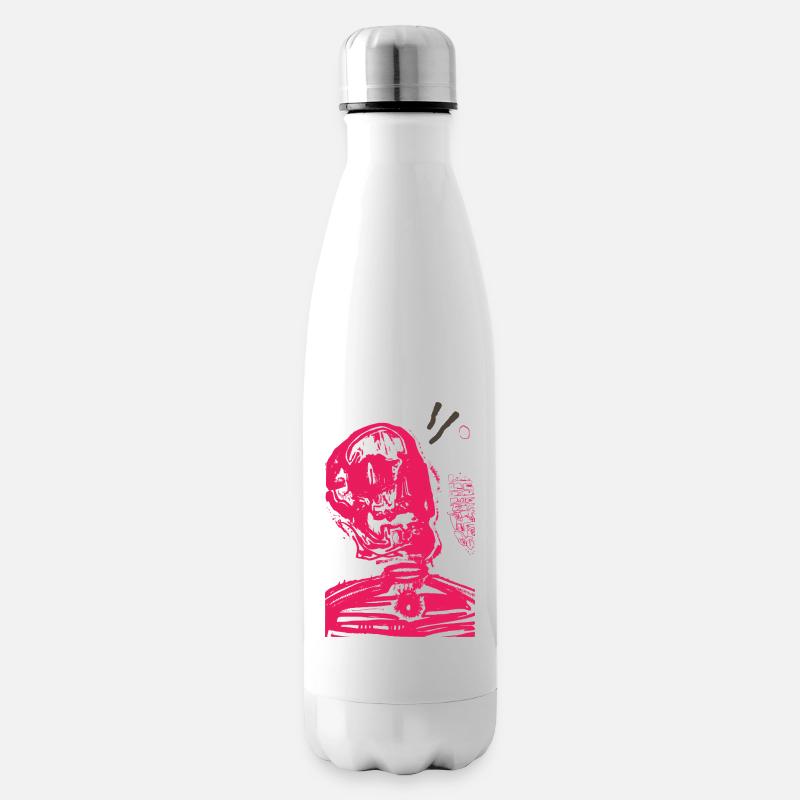 Romantischer Schädel - Isolierflasche - Weiß