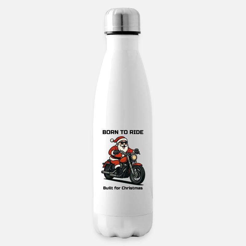 BIKER SANTA - Isolierflasche - Weiß