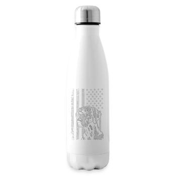 Patriotisches Hundeporträt - Isolierflasche - Weiß - Rechts
