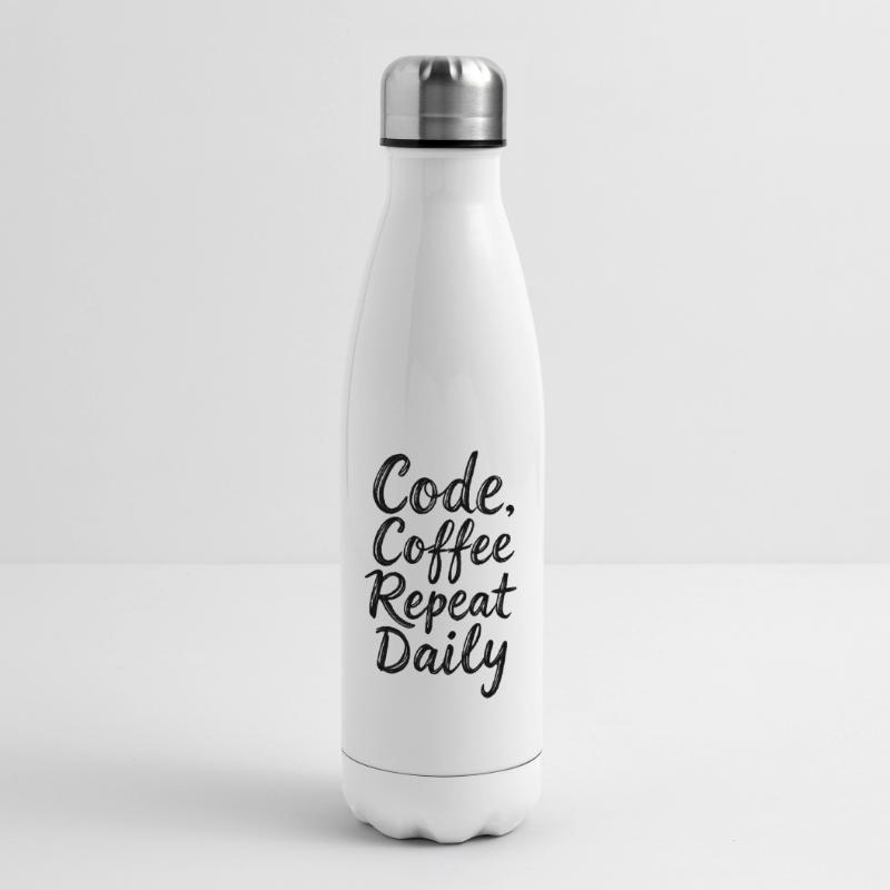 Code Schlaf Debug Wiederholungsprogramm Shirt Isolierflasche