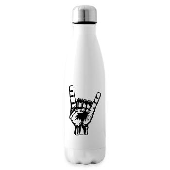 Mano_Mutant_links _Motivfarbe_frei_waehlbar - Bouteille isotherme - blanc - Droite