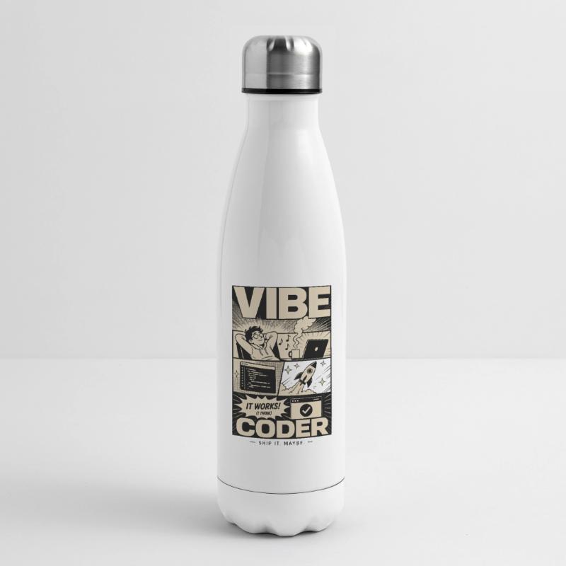 Vibe Coder Programmer Humor Isolierflasche
