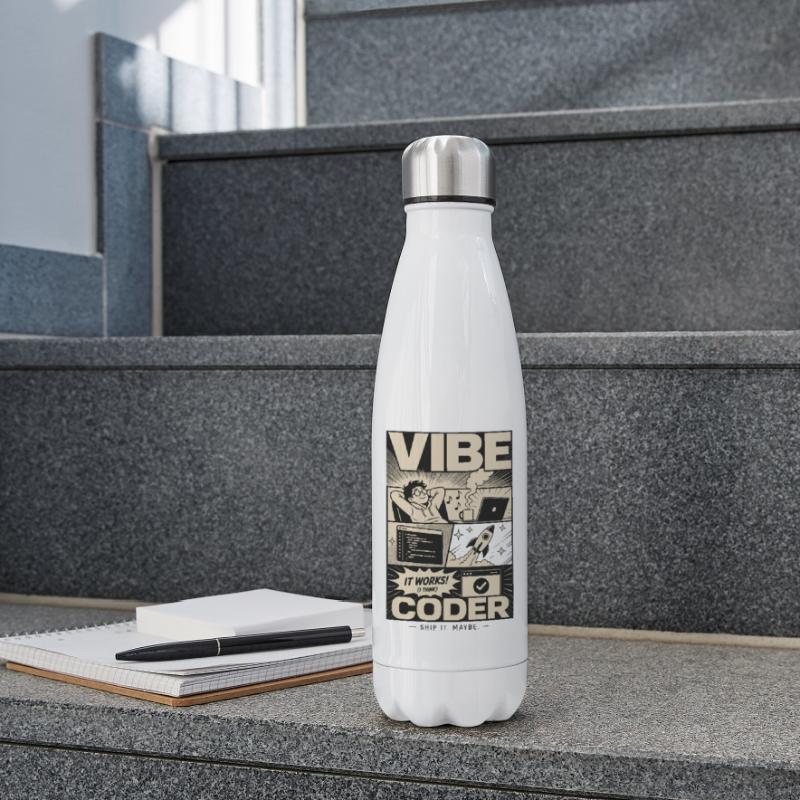 Vibe Coder Programmer Humor Isolierflasche