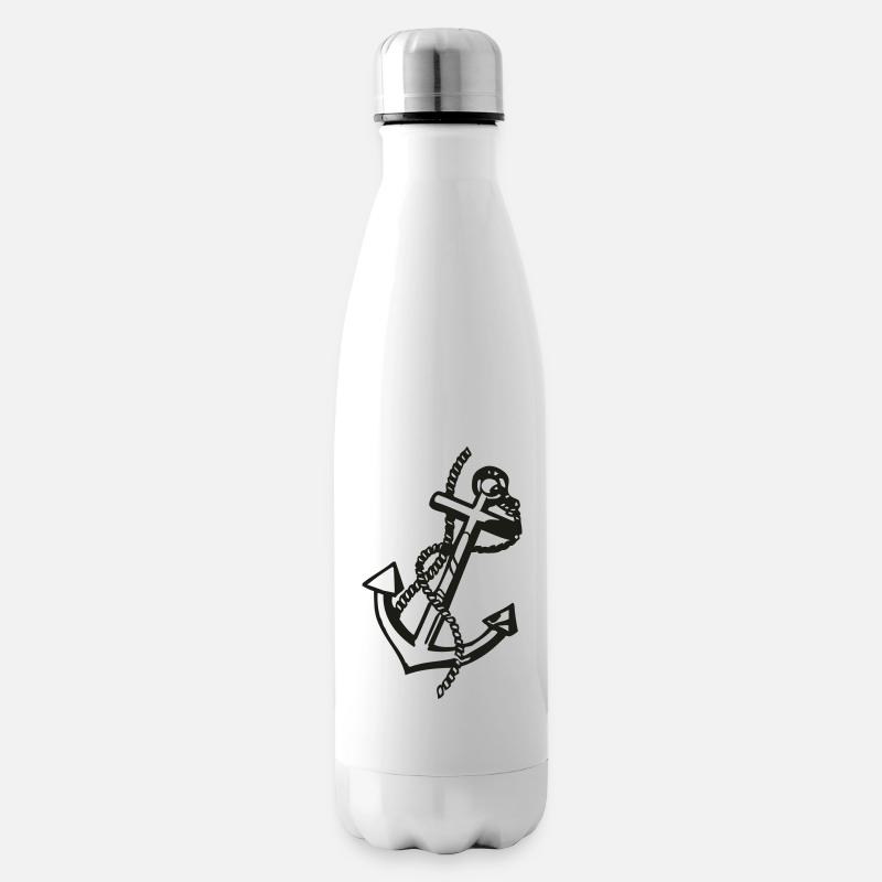 anchor - Insulated Water Bottle - white