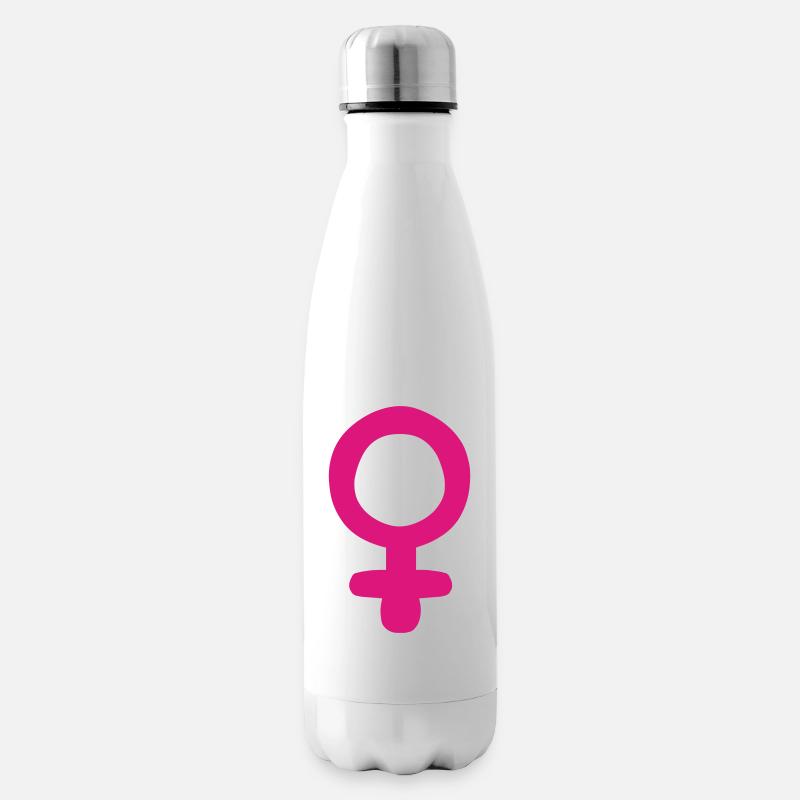 Weiblich Zeichen / Feminismus - Isolierflasche - Weiß