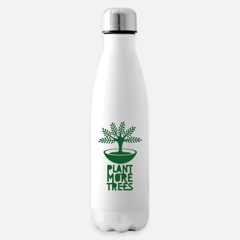 plantmoretrees - Insulated Water Bottle - white