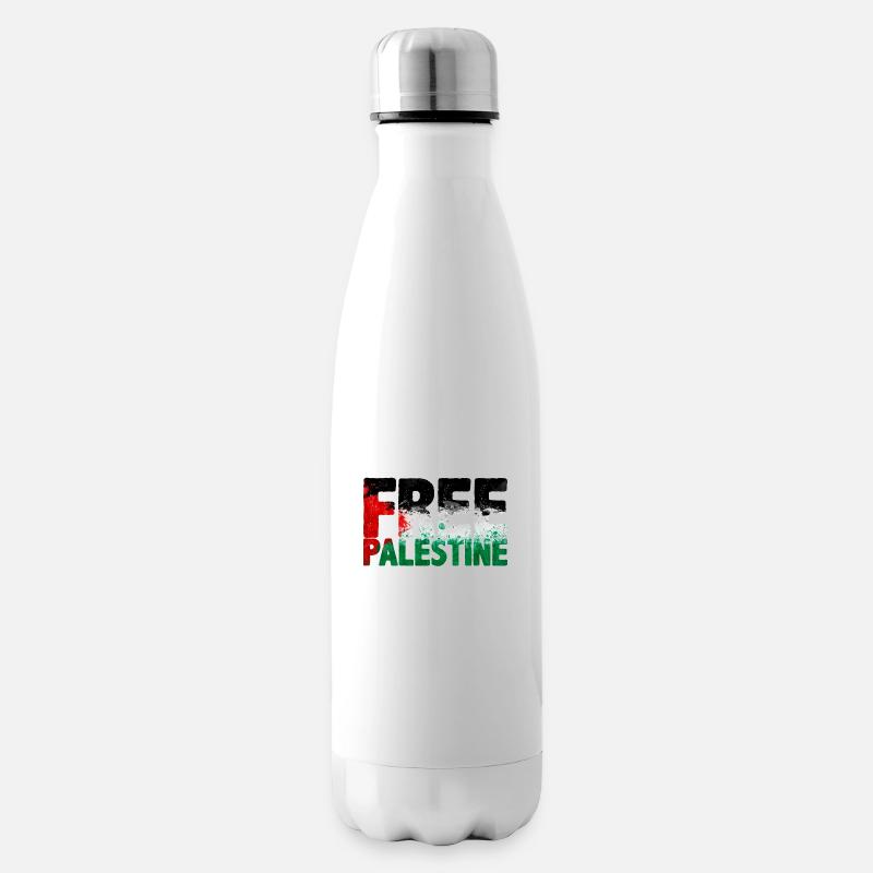 Palestine libre - Bouteille isotherme - blanc