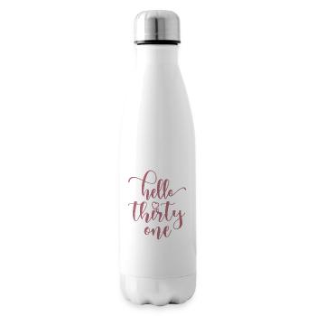 Bonjour Trente et un Mignon anniversaire de 31 ans - Bouteille isotherme - blanc - Droite