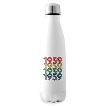 1959 65th Birthday Men Women 65 Years Old Vintage - Insulated Water Bottle - white - Right