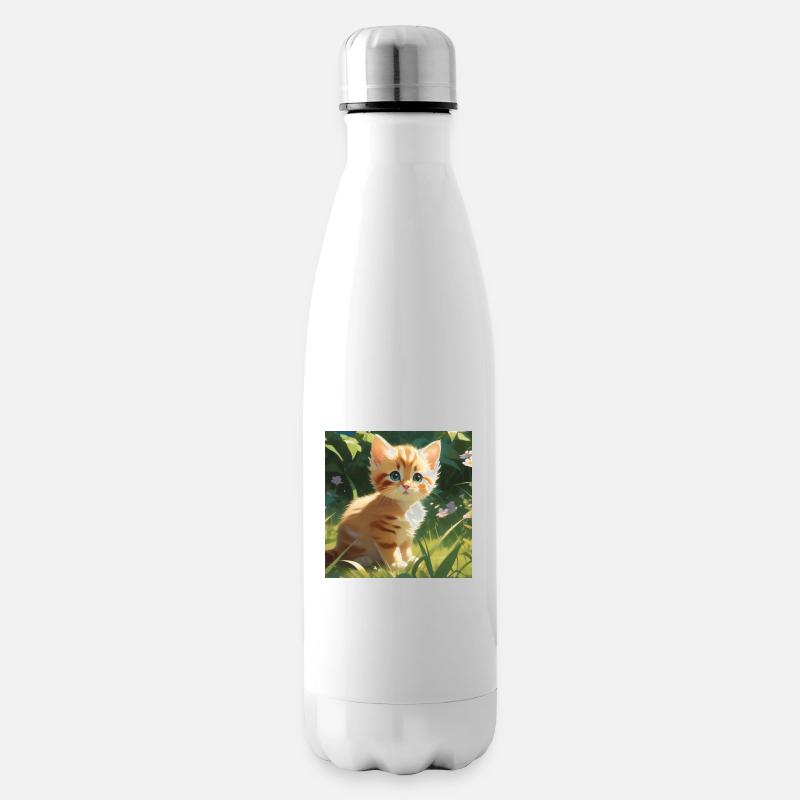 Bébé chaton. - Bouteille isotherme - blanc