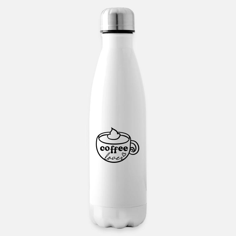 Coffe lover - Kaffee Liebhaber Design - Isolierflasche - Weiß