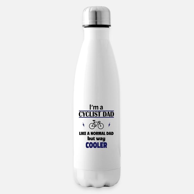 Ich bin ein Fahrrad-Papa - Isolierflasche - Weiß