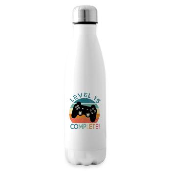Birthday 15 years gamer level 15 gift 15 years - Insulated Water Bottle - white - Right