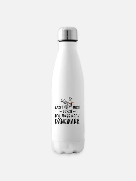 Lasst mich durch ich muss nach Dänemark - Isolierflasche - Weiß
