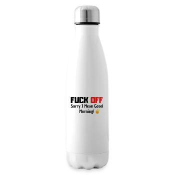 Fuck off - Isolierflasche - Weiß - Rechts