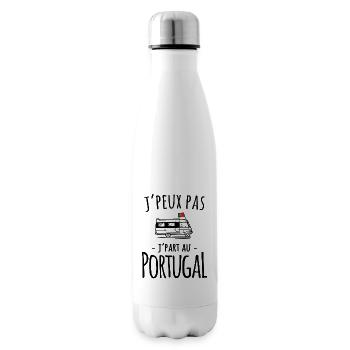 J'peux pas je part au Portugal - Cadeau voyage - Bouteille isotherme - blanc - Droite