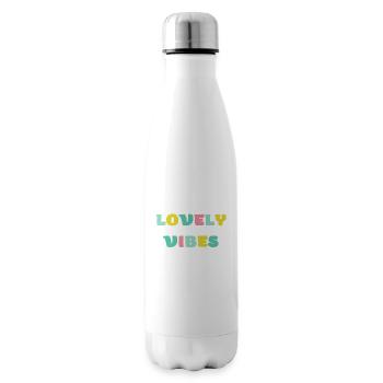 Lovely Vibes Spruch - Isolierflasche - Weiß - Rechts