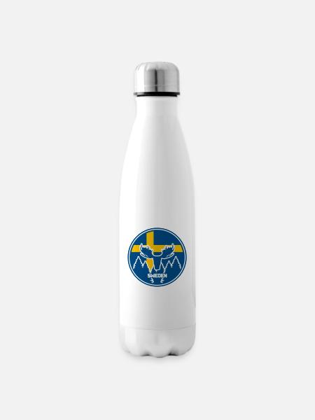 Sweden - Schweden - Sverige - Wappen - Isolierflasche - Weiß