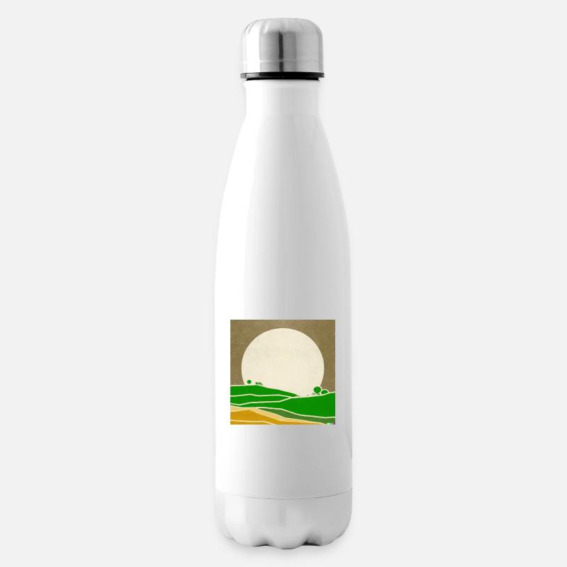 Retro Sunset - Insulated Water Bottle - white