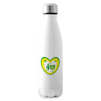 Geburtstagsherz mit 40. - Isolierflasche - Weiß - Rechts