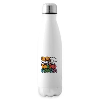 Hier kommt der backende Opa lustiger Bäckerspruch - Isolierflasche - Weiß - Rechts