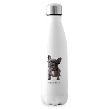French Bulldog - Insulated Water Bottle - white - Right