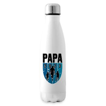 DAD SINCE 2023 FATHER'S DAY FATHER TWO CHILDREN - Insulated Water Bottle - white - Right