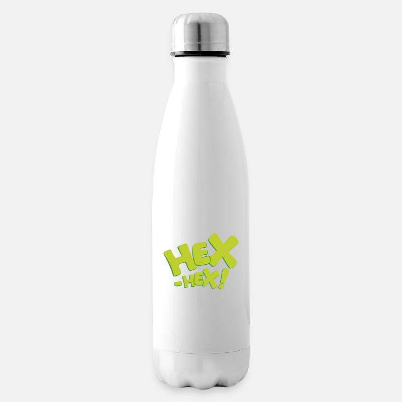 Bibi Blocksberg Hex-hex! Typo grün - Isolierflasche - Weiß