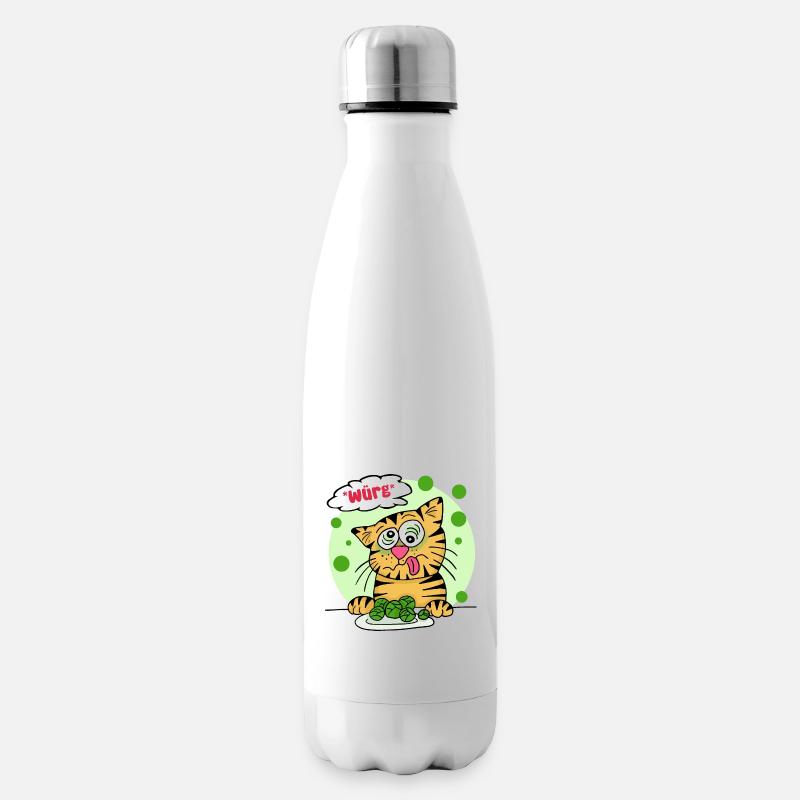 "würg" Rosenkohl! - Isolierflasche - Weiß