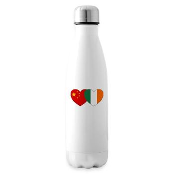 China Ireland Flag Heart - Insulated Water Bottle - white - Right