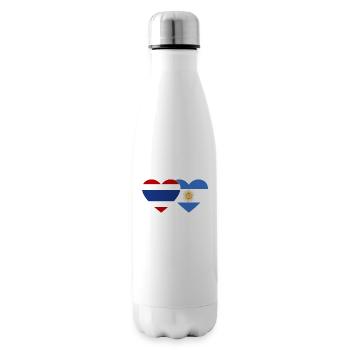 Thailand Argentinien Flagge Herz - Isolierflasche - Weiß - Rechts