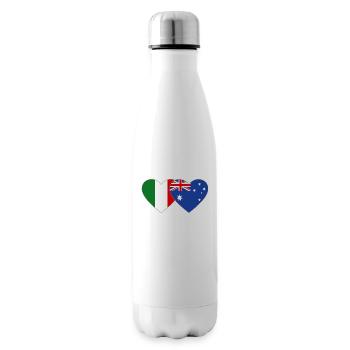 Italie Australie Drapeau Coeur - Bouteille isotherme - blanc - Droite