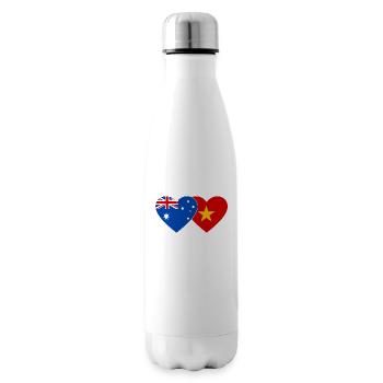 Drapeau Australie Vietnam Coeur - Bouteille isotherme - blanc - Droite
